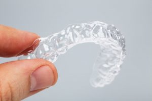A single clear aligner.